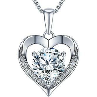 Heart Pendant Necklace Gifts for Wife